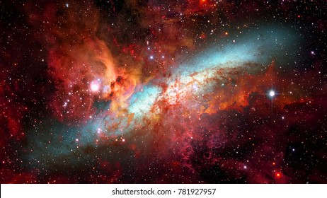 Nebula and galaxies in deep space. Elements of this image furnished by NASA. - Shutterstock ID 781927957