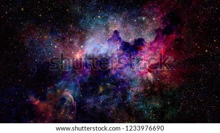 Nebula and galaxies in space. Celestial sky. Elements of this image furnished by NASA.