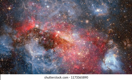 Nebula and galaxies in space. Elements of this image furnished by NASA.