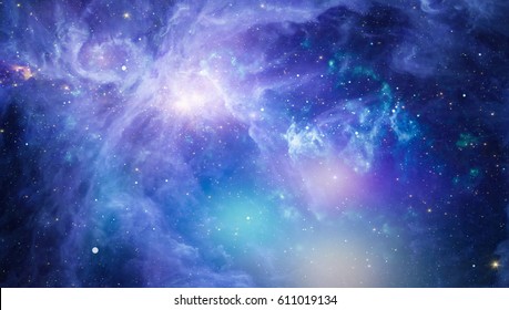 Nebula And Galaxies In Space. Elements Of This Image Furnished By NASA.