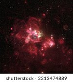 Nebula LMC N 44 in Large Magellanic Cloud. 