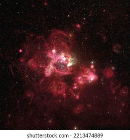 Nebula LMC N 44 In Large Magellanic Cloud. 