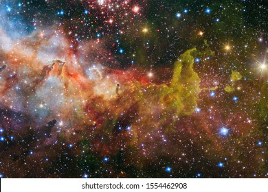 Nebula In Outer Space. Gas And Dust Clouds. Elements Of This Image Furnished By NASA