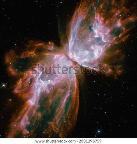 nebulae of planet Earth's night sky are often named for flowers or insects. Though its wingspan covers over 3 light-years, NGC 6302 is no exception. With an estimated surface temperature of about 250,