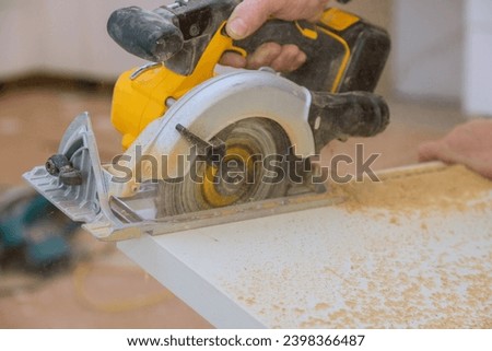 It is necessary to cut interior doors to required size using manual circular saw before installing them