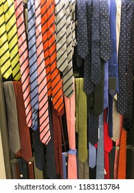 Neck Colorful Ties On Hanging 
