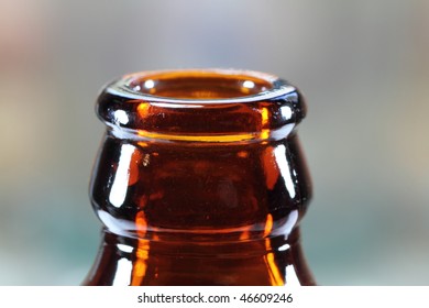 Neck of an old stubby beer bottle