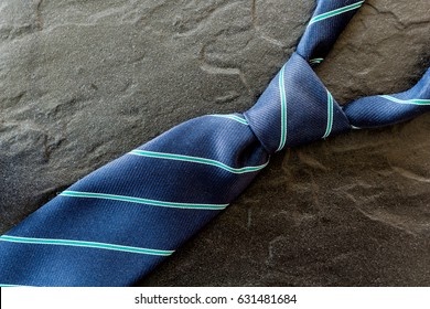 Neck Tie On Black Background