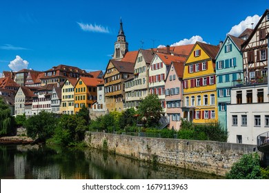 The Neckarfront in Tübingen in Germany