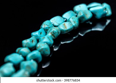 Necklace Of Turquoise Stone, Close Up