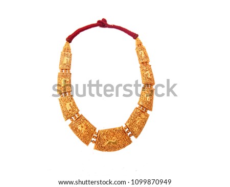 neckless on white background