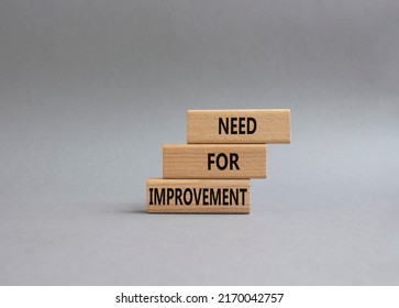 Need Improvement Symbol Wooden Blocks Words Stock Photo 2170042757 ...