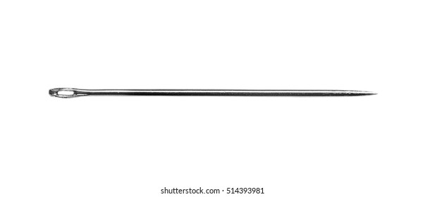 Needle isolated on a white background.  Macro shot. - Shutterstock ID 514393981