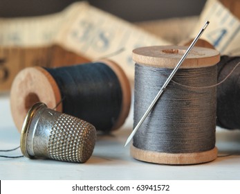 Needle, Thread And Thimble