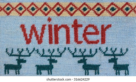 Needlepoint Winter Background