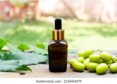 Neem Oil Glass Bottle Neem Fruit Stock Photo 2135454379 | Shutterstock