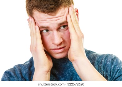 Negative Human Emotions Facial Expressions Reaction Stock Photo ...