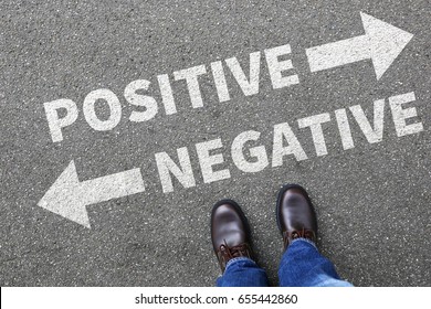 Negative Positive Thinking Good Bad Thoughts Attitude Business Concept Decision Decide Choice