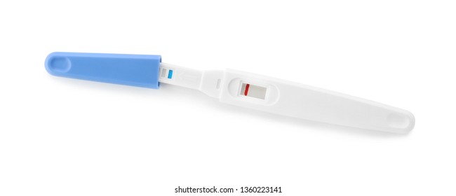 Negative Pregnancy Test On White Background Stock Photo 1360223141 ...