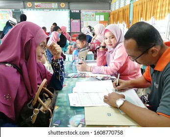 Negeri Sembilan, Malaysia - Jan 2,2020: First Day School Session At Jelebu, Negeri Sembilan. Picture Taken At SK Undang Jelebu Primary School 