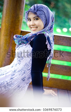 Negeri Sembilan Malaysia November 7 2017 A Cute Young Girl Photo Shot Negeri Sembilan Malaysia November 7 2017 A Cute Young Girl Photo Shot
