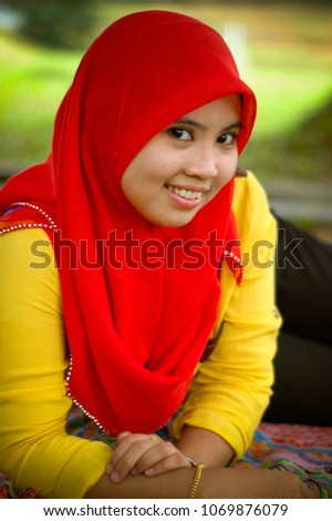 Negeri Sembilan Malaysia November 7 2017 A Cute Young Girl Photo Shot Negeri Sembilan Malaysia November 7 2017 A Cute Young Girl Photo Shot