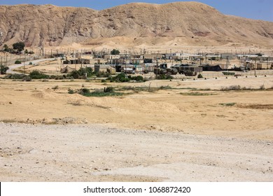 Negev Israel April 14, 2018 View Of A Israeli Army Base In The Negev Desert Afternoon