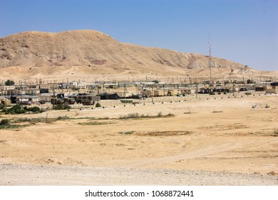 Negev Israel April 14, 2018 View Of A Israeli Army Base In The Negev Desert Afternoon