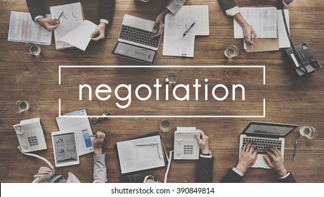Negotiation Deal Agreement Collaboration Talk Concept - Shutterstock ID 390849814