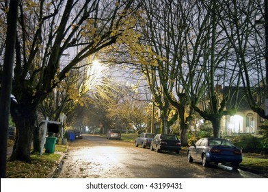 Neighborhood At Night