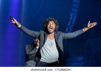 Nek, Max Pezzali And Francesco Renga Concert In Taranto, Puglia, Italy - 12/04/2018