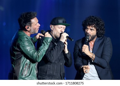 Nek, Max Pezzali And Francesco Renga Concert In Taranto, Puglia, Italy - 12/04/2018