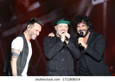 Nek, Max Pezzali And Francesco Renga Concert In Taranto, Puglia, Italy - 12/04/2018