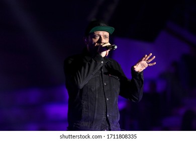 Nek, Max Pezzali And Francesco Renga Concert In Taranto, Puglia, Italy. In The Photo Max Pezzali - 12/04/2018