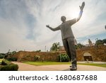 Nelson Mandela statue on his square in front of Union Buildings in Pretoria, South Africa