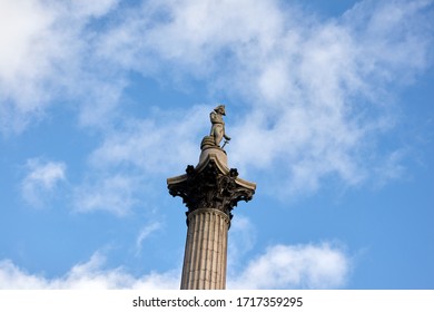 Nelson's Pillar In The City Of London In England, United Kingdom