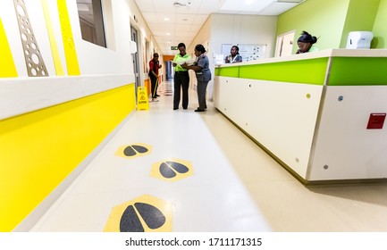 Nelspruit, South Africa - February 02, 2015: Nurses A Corridor At Paediatric Childrens Hospital Ward 