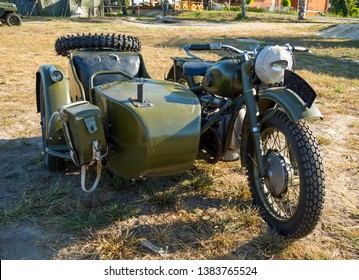 Nelzha, Russia - August 27, 2018: German Heavy Motorcycle BMW R75