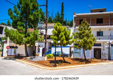 NEMEA, GREECE - JULY 2020: Nemea Town - Ancient Site In The Northeastern Peloponnese Greece. Formerly Part Of The Territory Of Cleonae In Ancient Argolis Now Situated In The Regional Unit Of Corinthia