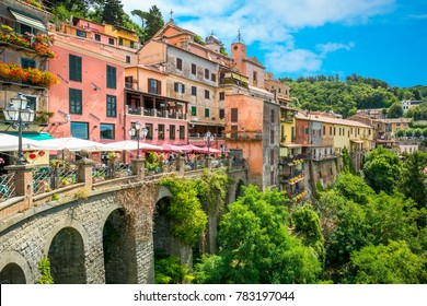 Nemi, Beautiful Village On The Lake In The Province Of Rome, Lazio, Italy.