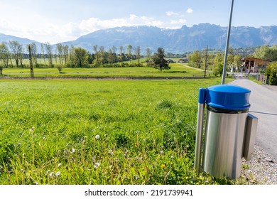 Nendeln, Liechtenstein, April 28, 2022 Beautiful Landscape On A Sunny Day In Spring Time