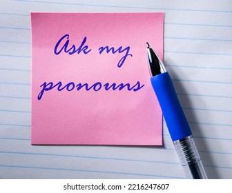 Neo Pronouns Concept, Ask My Pronouns Text Design 