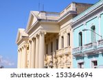 Neoclassical architecture in Santa Clara, Cuba. Jose Marti library.