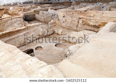 Neolithic Site of Çatalhöyük. UNESCO World Heritage Site. Catalhoyuk is oldest town in world with large Neolithic & Chalcolithic best preserved city settlement in Cumra, Konya. Built in 7500 BC. 