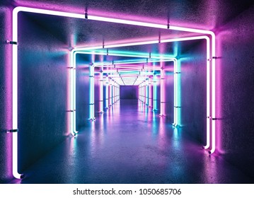 Neon abstract background - Shutterstock ID 1050685706