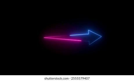 Neon arrow signs collection. Bright arrow pointer symbols on brick wall background. . Banner design, bright advertising signboard elements. - Powered by Shutterstock