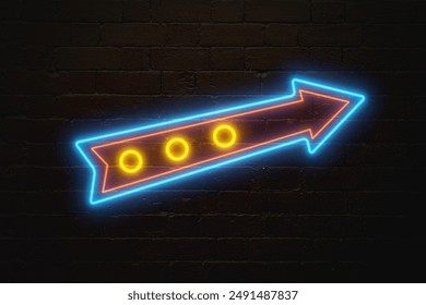 neon arrows directions electric glowing hd. - Powered by Shutterstock