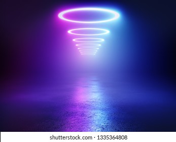 Neon background concept. Disco neon light background. 3d rendering. - Shutterstock ID 1335364808