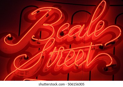 Neon Beale Street Sign