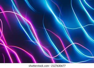 Neon Blue Pink Led Lines On Stock Photo 2127630677 | Shutterstock